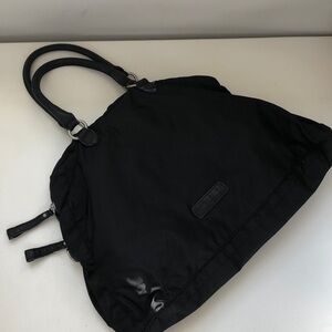 Liebeskind Berlin Black Leather Nylon Tote Shoulder Bag Casual Everyday Carryall